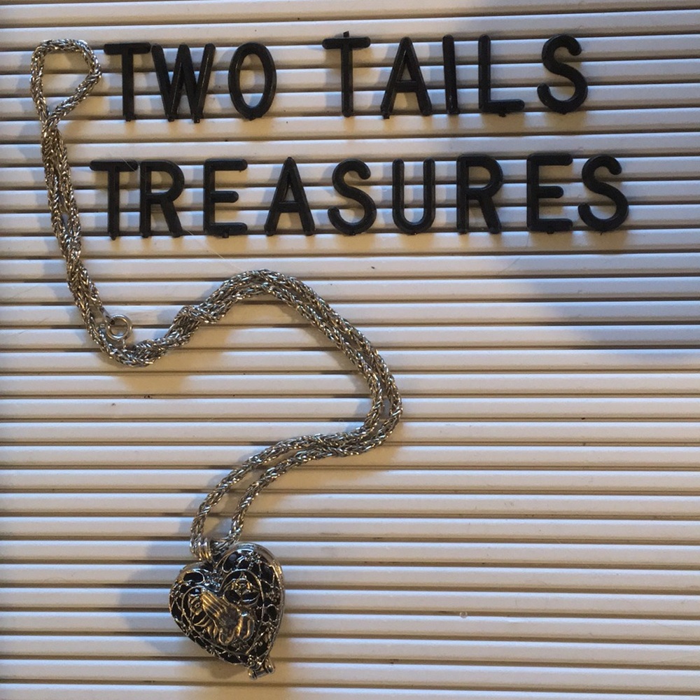 Sterling silver large locket with rare lock